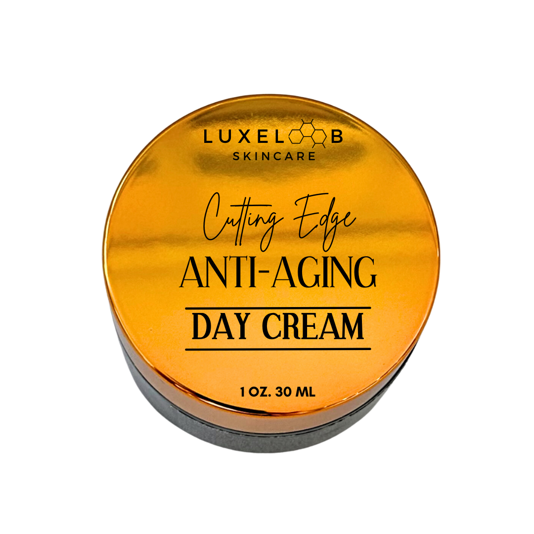 Anti-aging Day cream, skincare, longevity, acetyl hexapeptide-38, L-ornithine, niacinamide, resveratrol, helps against skin thinning, wrinkles, lines, hyaluronic acid, Palmitoyl Tripeptide-5, Palmitoyl Dipeptide-5 Diaminobutyroyl Hydroxythreonine, avocado oil, shea butter, jojobaoil, Tremella Fuciformis (Snow Mushroom) Extract, Dimethicone, Tocopheryl Acetate, Pelargonium spp. (Rose Geranium) Water